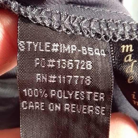 Love stitch imp-8544 metallic charcoal LG blouse - Picture 7 of 7